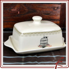 Porcelain Butter Dish with Lid